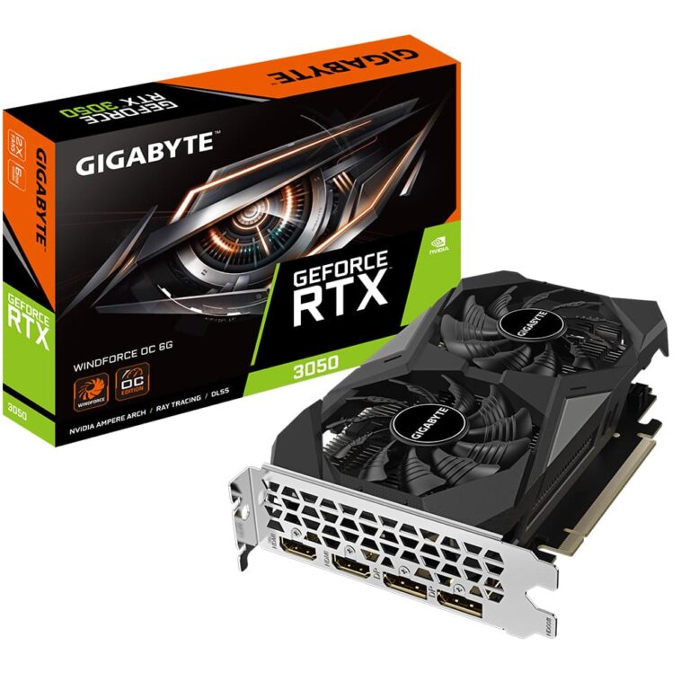 کارت گرافیک گیگابایت rtx 3050 windforce oc 6g