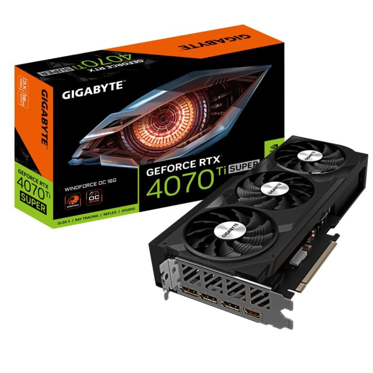 کارت گرافیک گیگابایت rtx 4070 ti super windforce oc 16gb