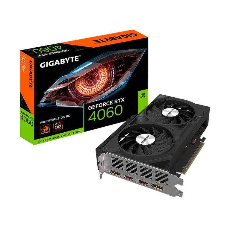 کارت گرافیک گیگابایت gigabyte rtx 4060 windforce oc 8g