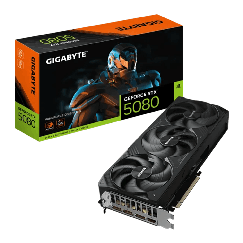 1 (3) کارت گرافیک گیگابایت RTX 5080 WINDFORCE OC SFF 16G - Image 1