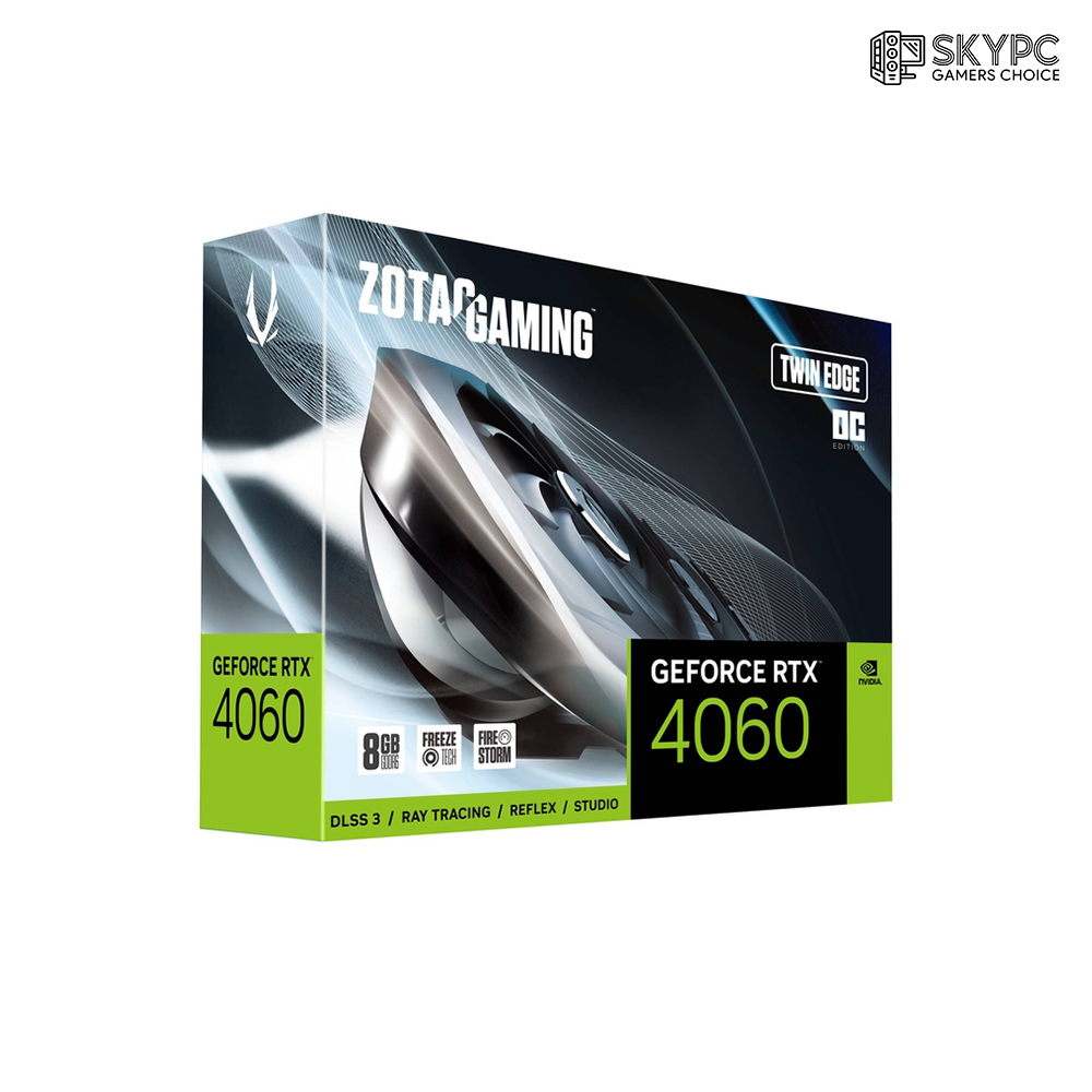 کارت گرافیک ZOTAC RTX 4060 TWIN EDGE OC با حافظه 8 گیگابایت GDDR6 و طراحی دو فن