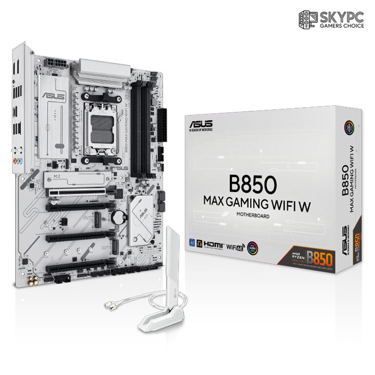 د ASUS B850 MAX GAMING WIFI WHITE